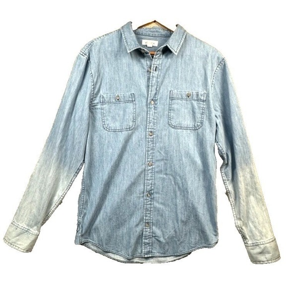 The Rail Other - The Rail Denim Ombre Shirt Mens L Button Down Western Layers Beach